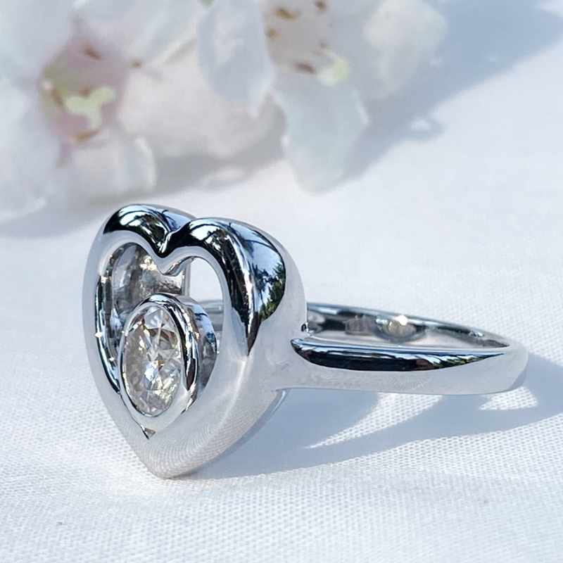 1ct Champagne Color Moissanite Ring - SOPHYGEMS