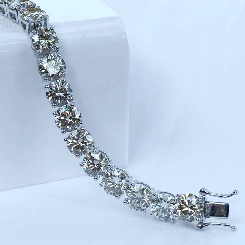 1ct Moissanite Tennis Bracelet Platinum Plated Silver - SOPHYGEMS