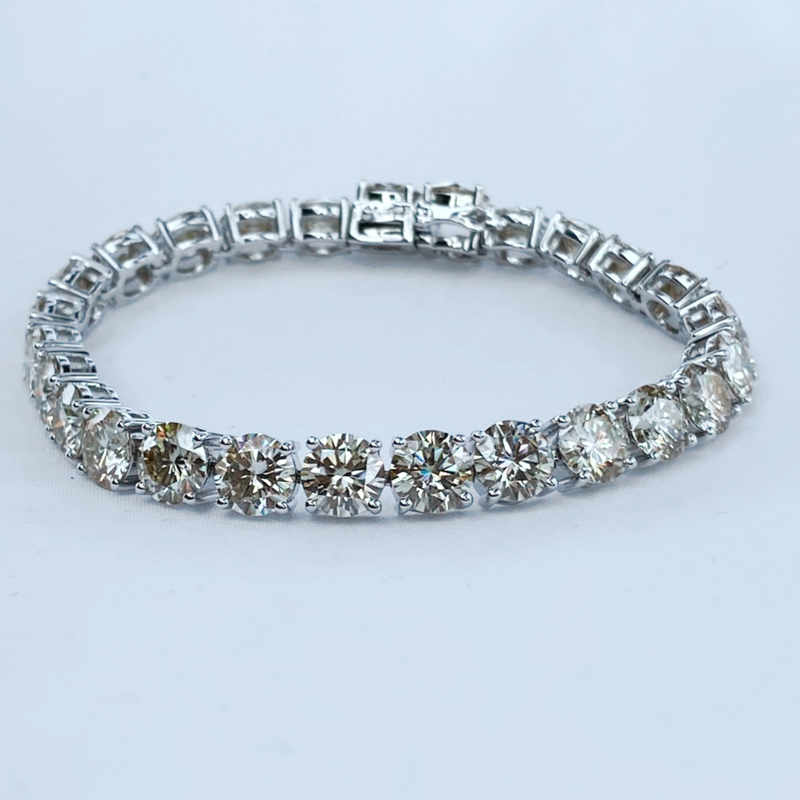 1ct Moissanite Tennis Bracelet Platinum Plated Silver - SOPHYGEMS