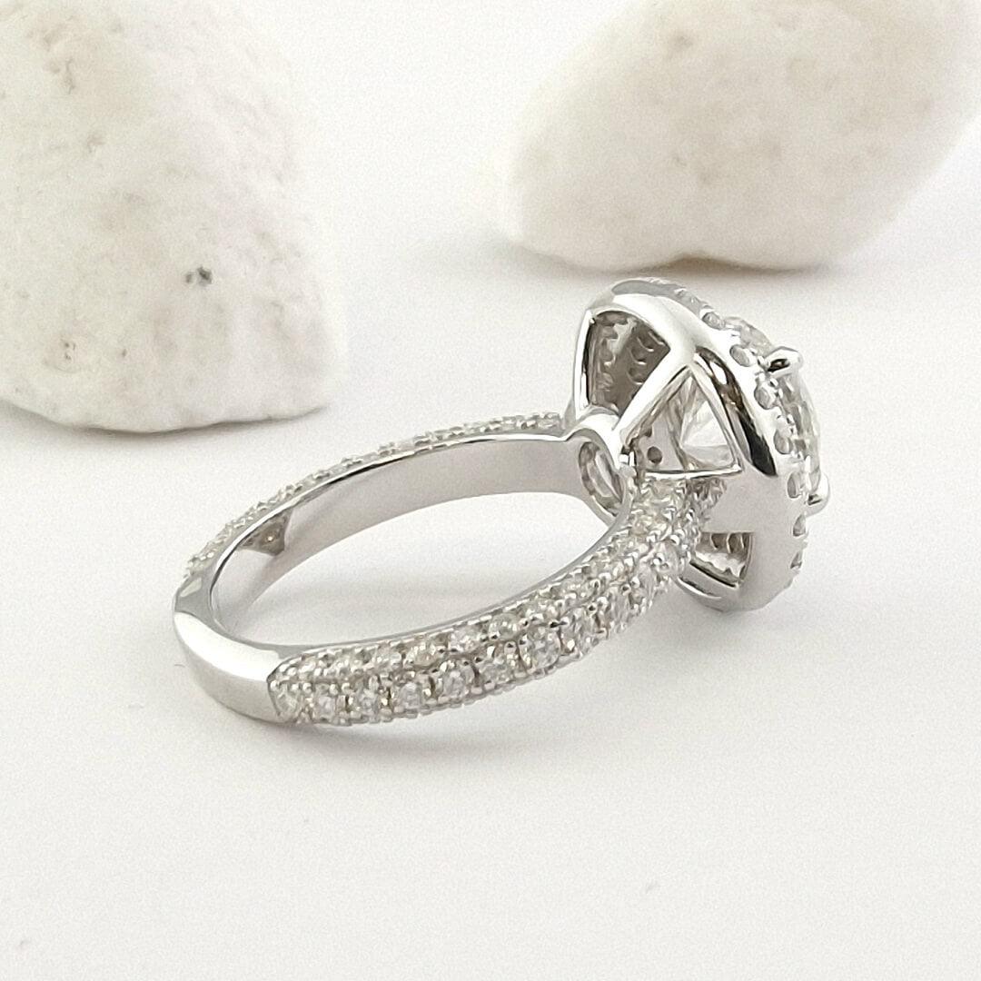 2.5 carat Moissanite Sterling Silver Ring - SOPHYGEMS