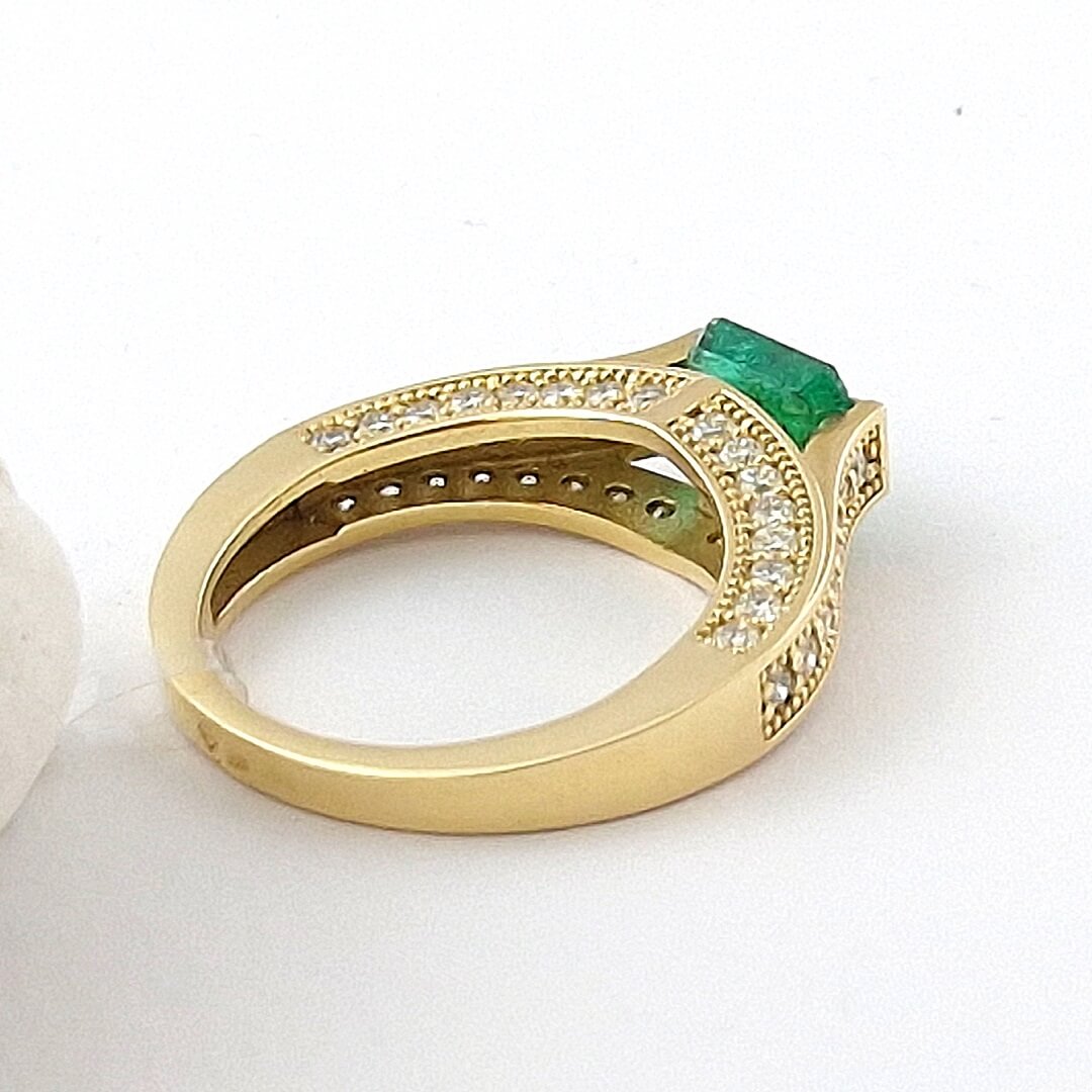 Emerald Diamonds 14K Yellow Gold Ring - SOPHYGEMS