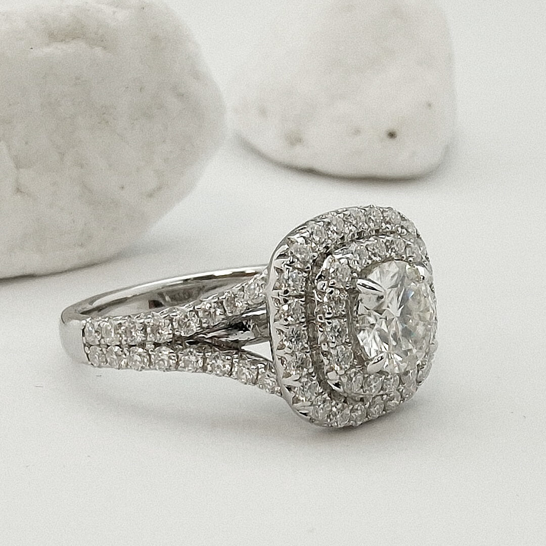 Moissanite Silver Ring and Earrings - SOPHYGEMS