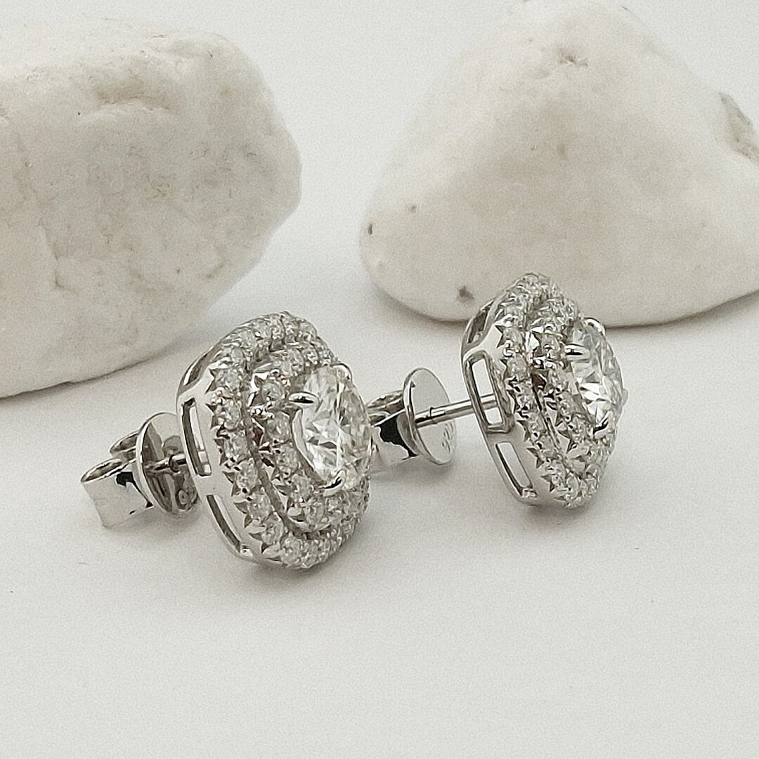 Moissanite Silver Ring and Earrings - SOPHYGEMS