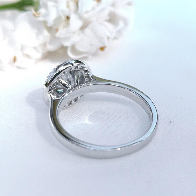 Moissanites Ring 14K White Gold Plated 925 Silver - SOPHYGEMS