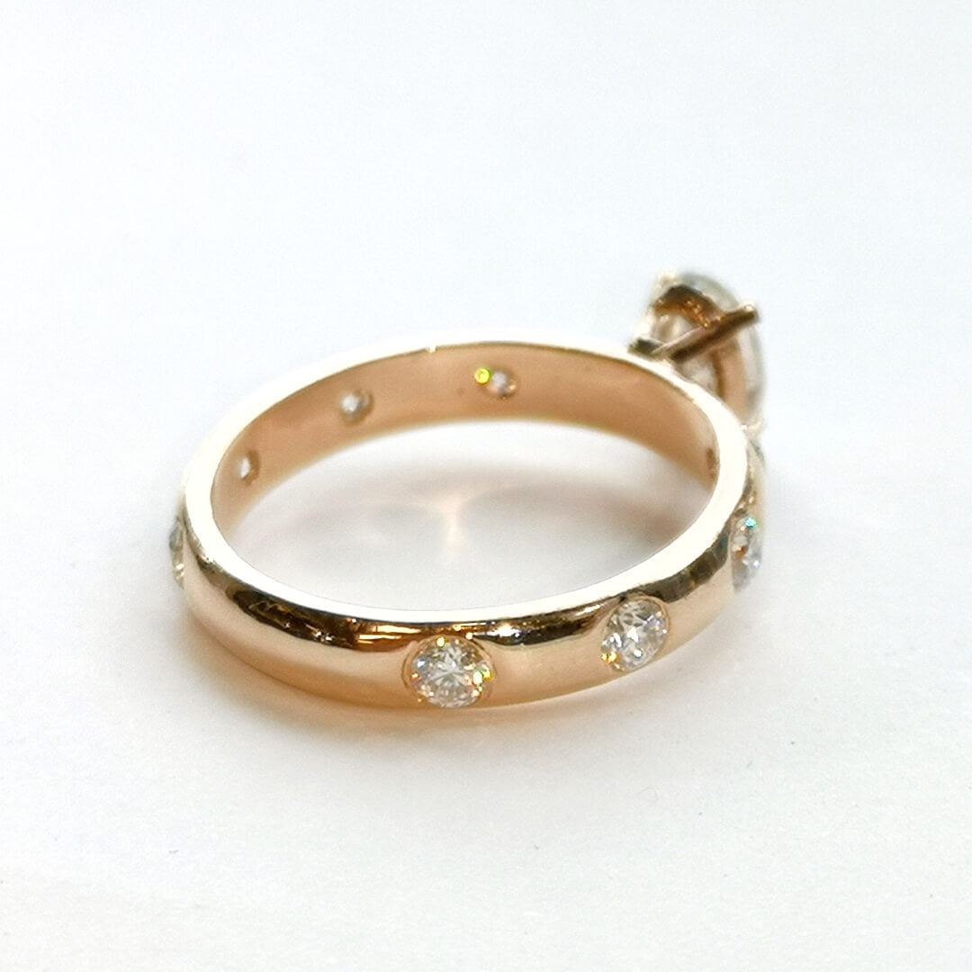 Oval Moissanite Engagement Gold Ring - SOPHYGEMS