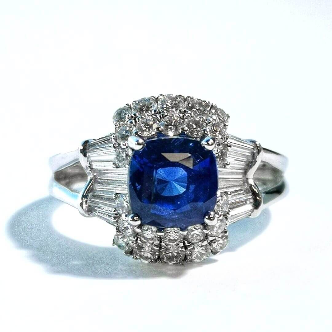 Sapphire & Diamonds Exclusive White Gold Ring - SOPHYGEMS