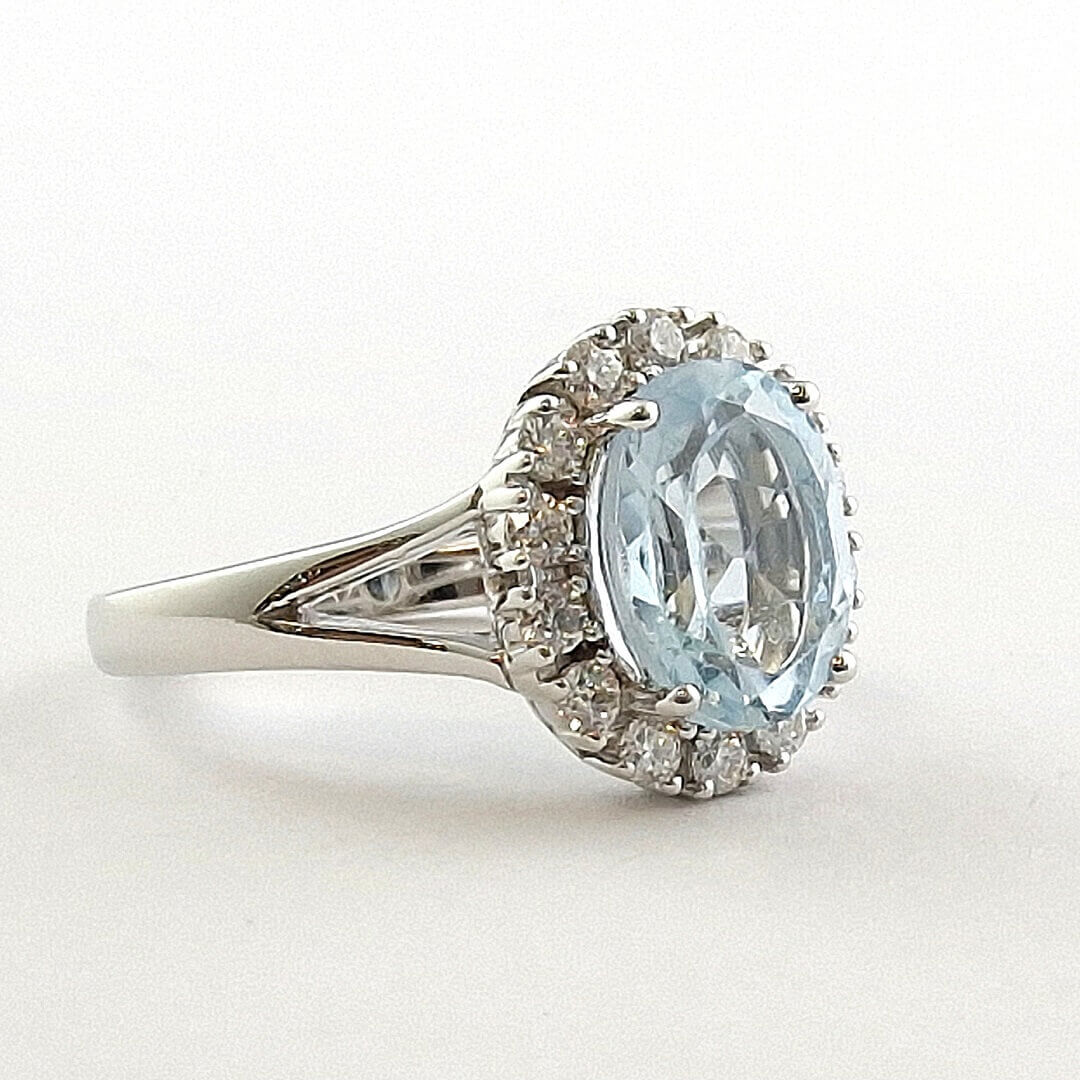 Topaz and Moissanite 925 Sterling Silver Ring - SOPHYGEMS