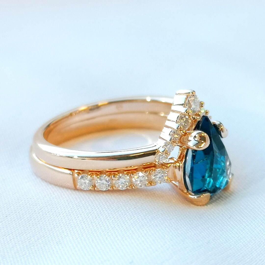 Topaz & Moissanite 14K Gold Vermeil Ring Bundle - SOPHYGEMS