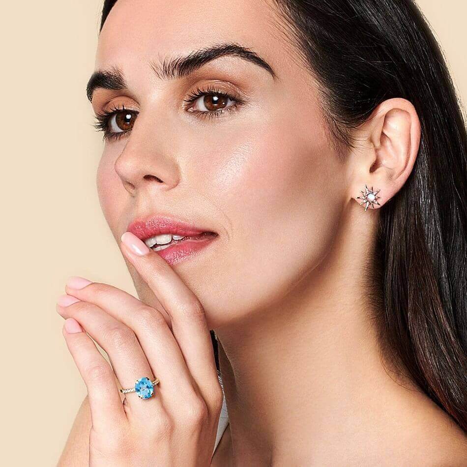 Topaz & Moissanite 14K Yellow Gold Vermeil - SOPHYGEMS