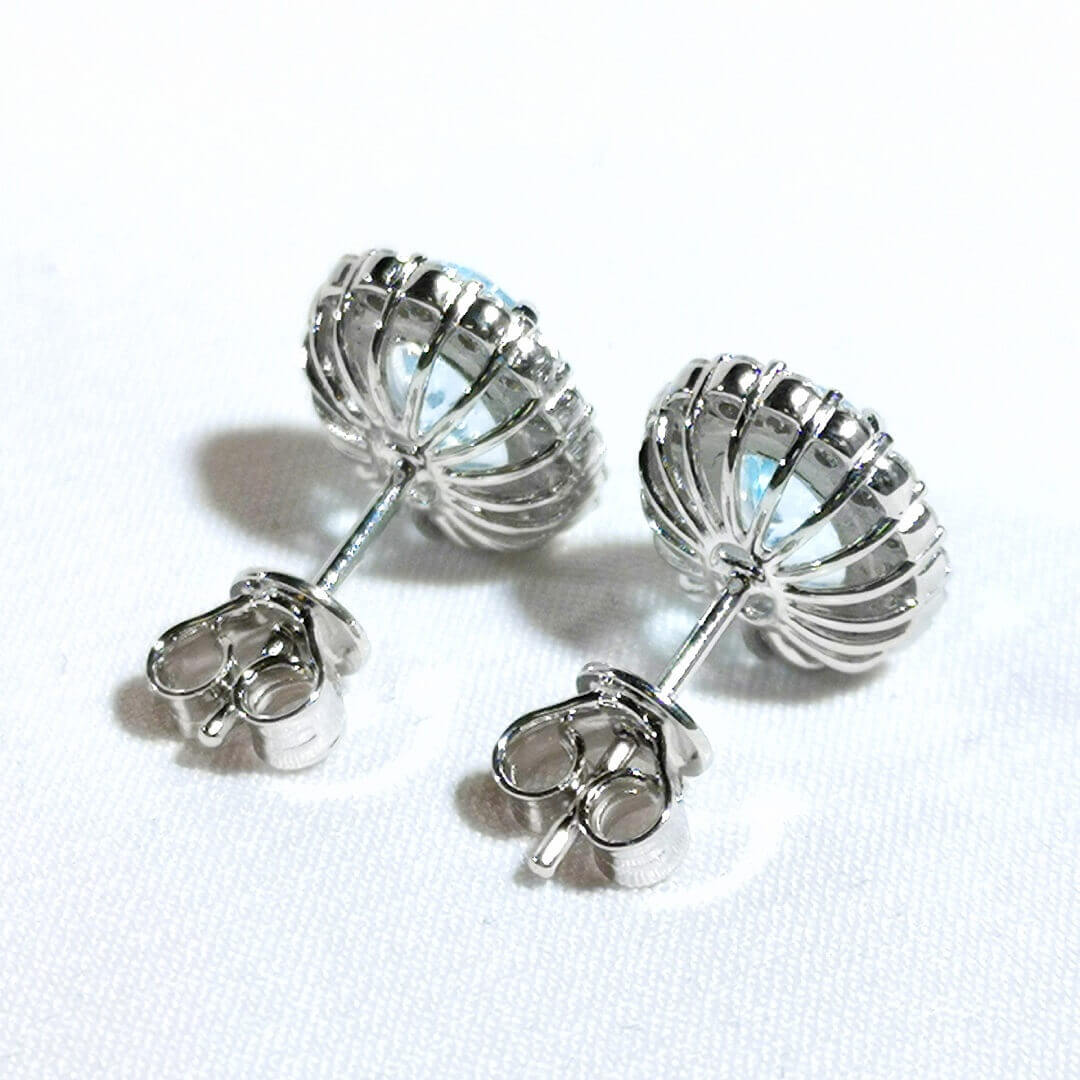 Topaz & Moissanite Earrings 925 Sterling Silver - SOPHYGEMS
