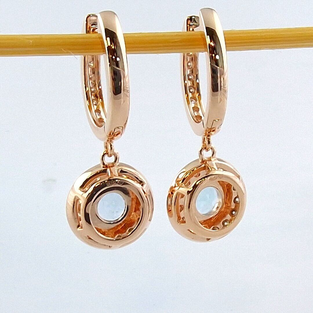 Topaz & Moissanites 14K Gold-plated Silver Earrings - SOPHYGEMS