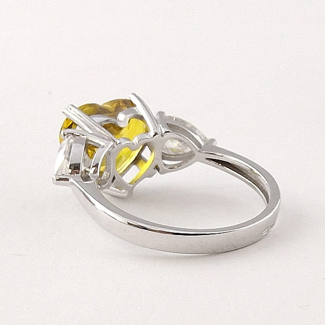 Yellow Sapphire 14K White Gold Ring - SOPHYGEMS