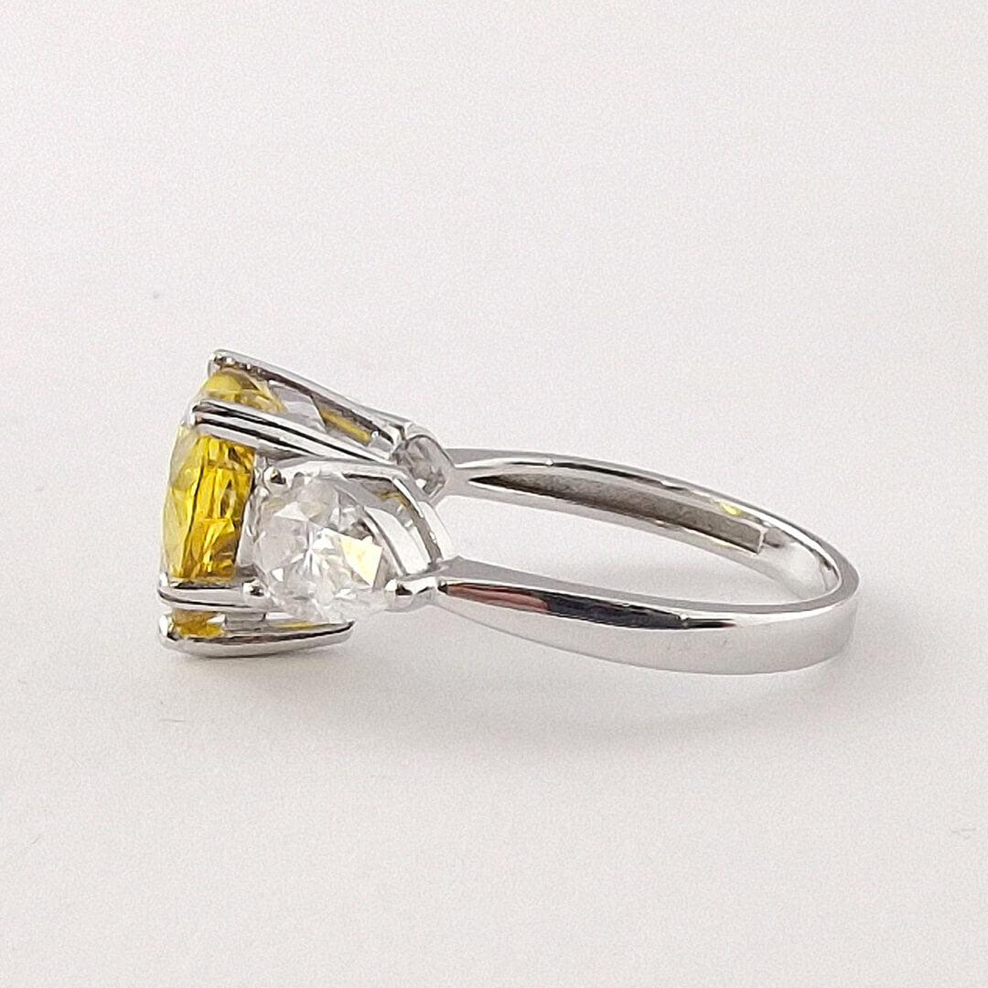 Yellow Sapphire 14K White Gold Ring - SOPHYGEMS