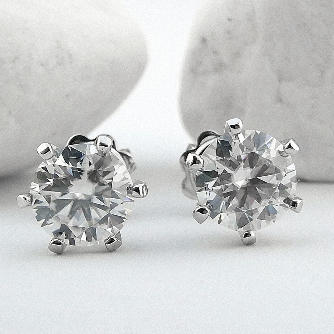 1ct Moissanite Silver 925 Earrings - SOPHYGEMS