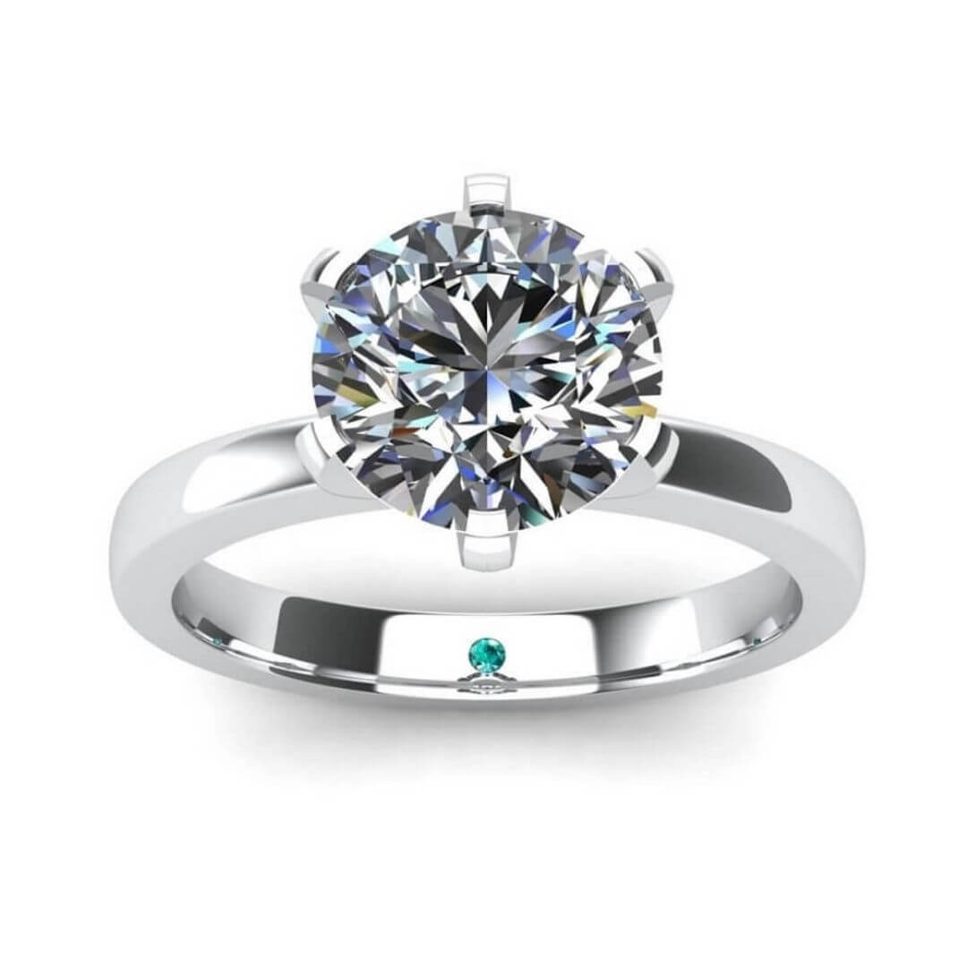 2 carat Moissanite Engagement Ring Forever Love - SOPHYGEMS