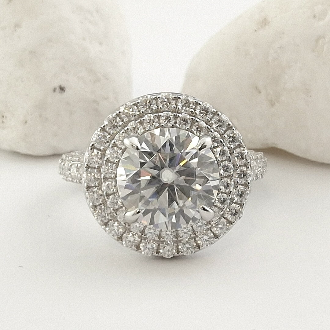 2.5 carat Moissanite Sterling Silver Ring - SOPHYGEMS