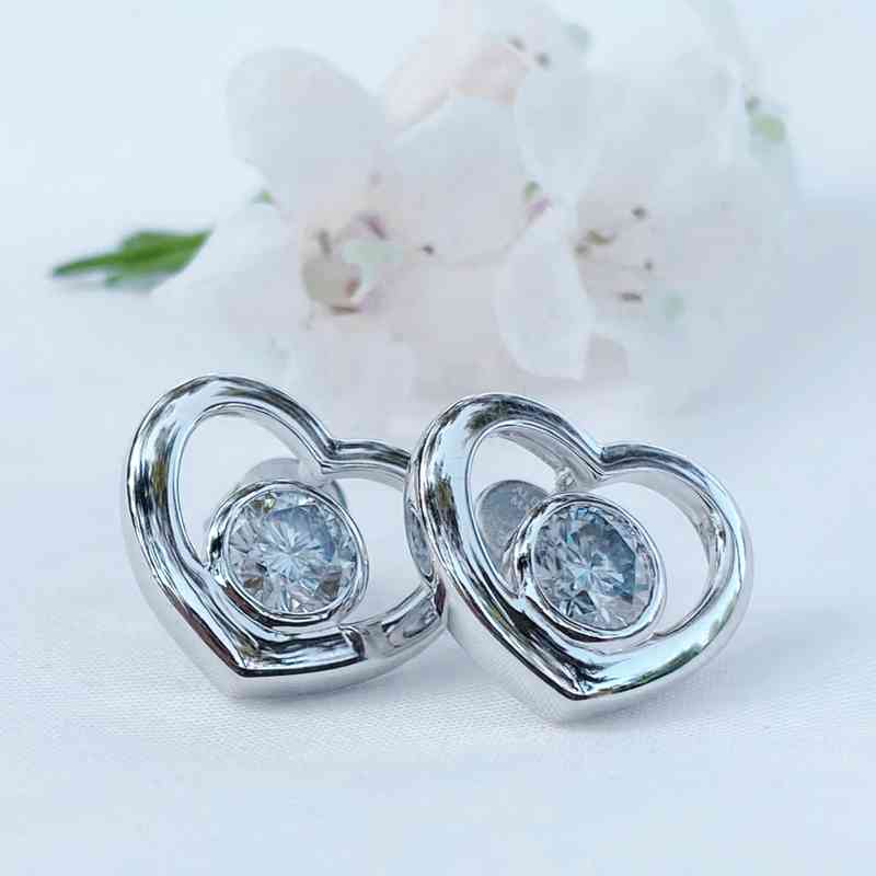 2ct Moissanite Silver Earrings - SOPHYGEMS