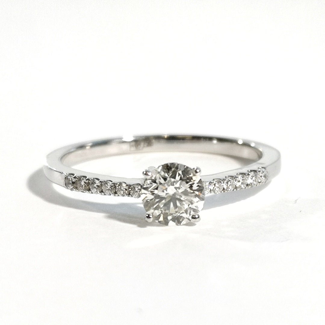 Diamonds Engagement Ring 18K White Gold - SOPHYGEMS