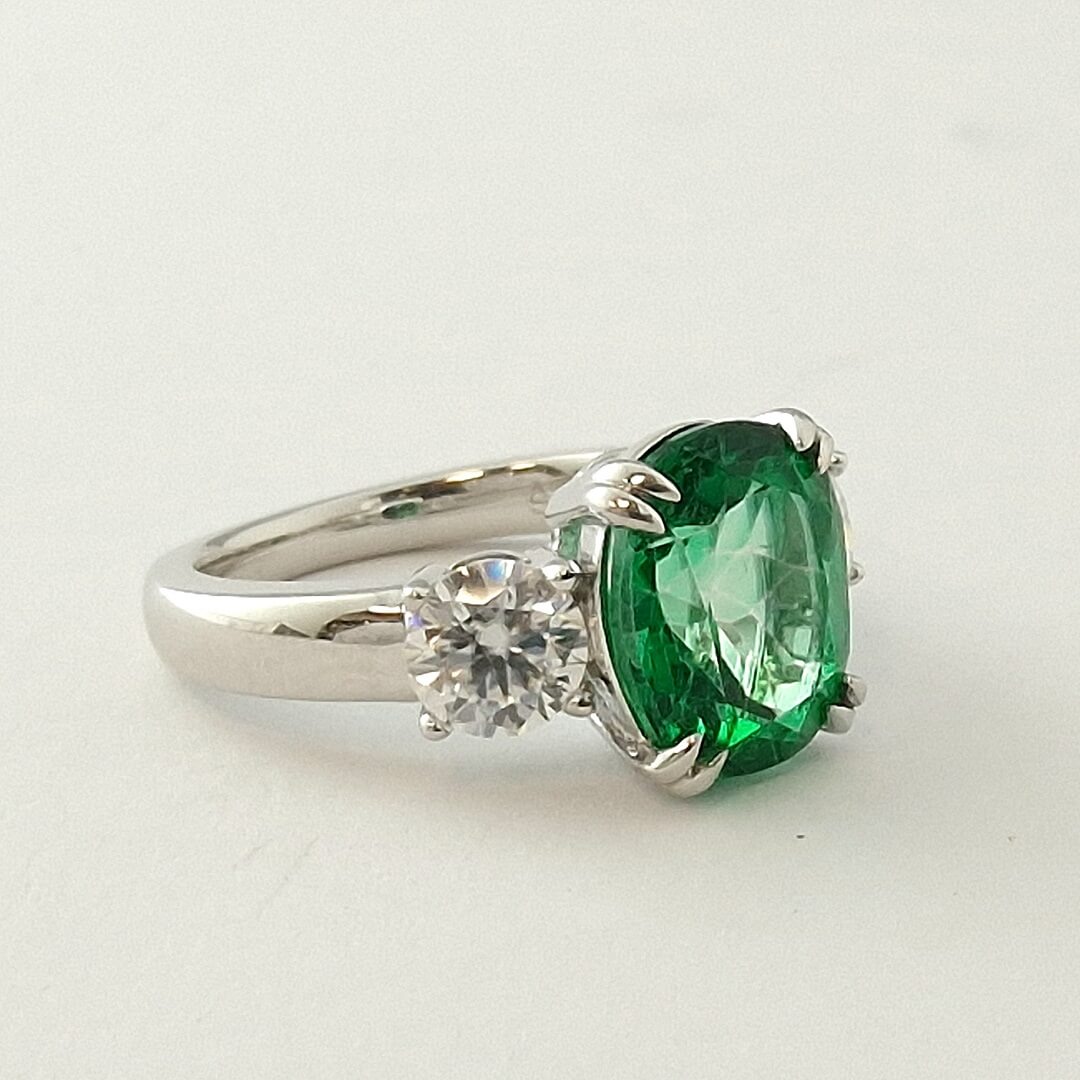 New Ring Bomb Party RBP2937 Natural Fusion Emerald Green Quartz & Topaz Ring  8 | eBay