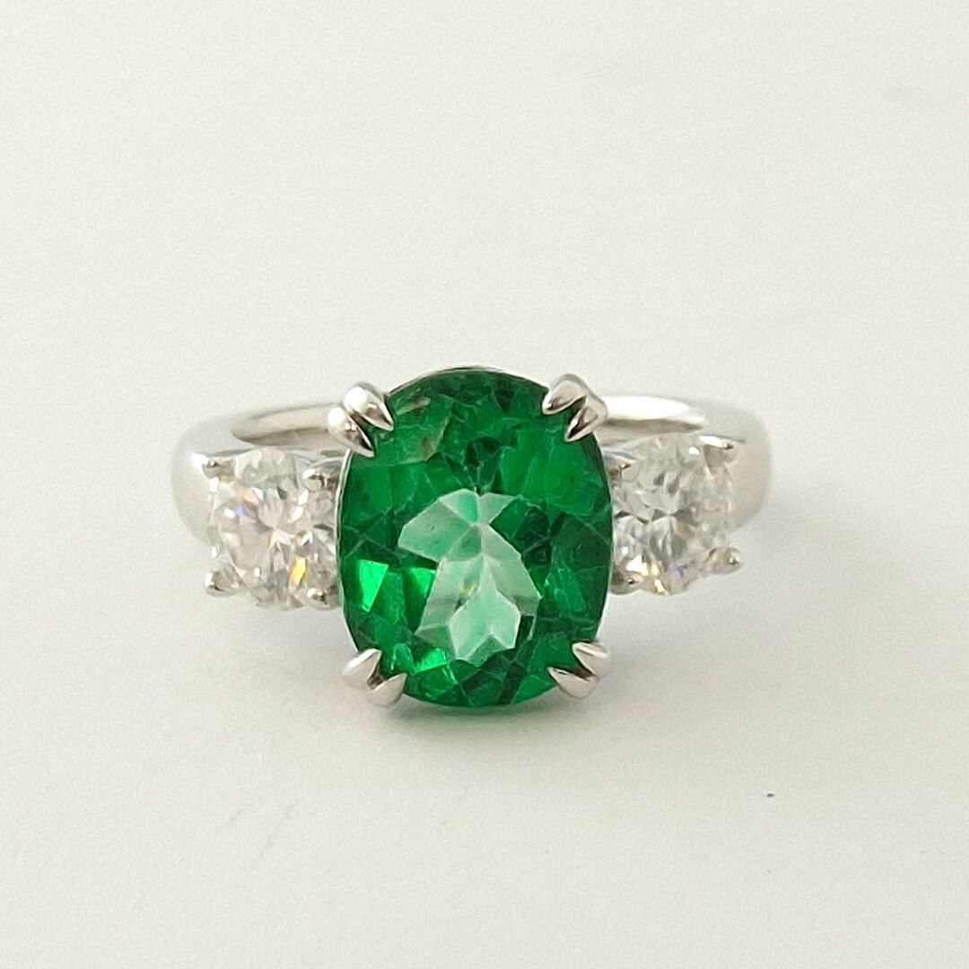 Green Topaz 925 Silver Ring - SOPHYGEMS