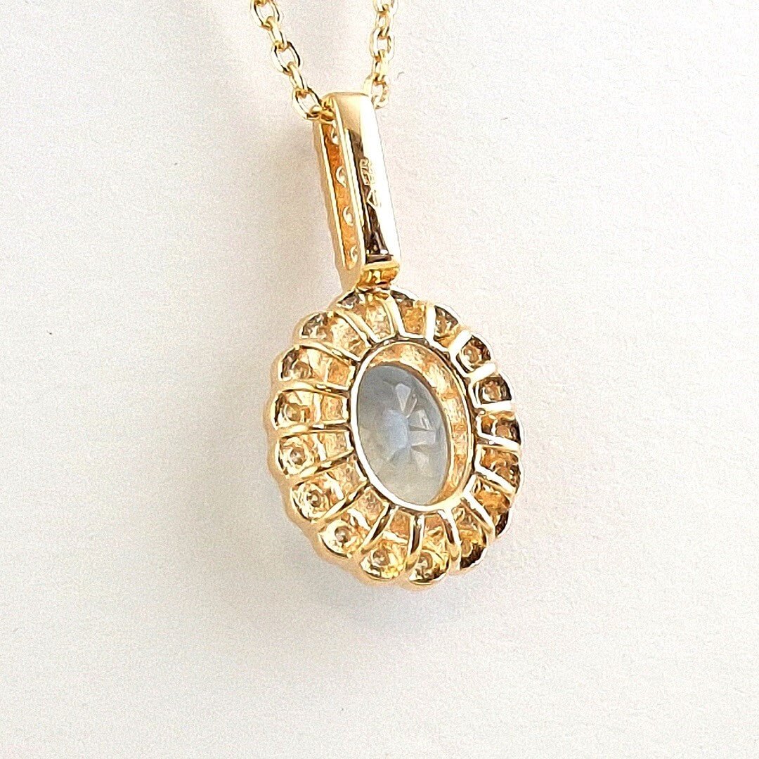 Topaz & Moissanite 14K Gold Vermeil Necklace - SOPHYGEMS