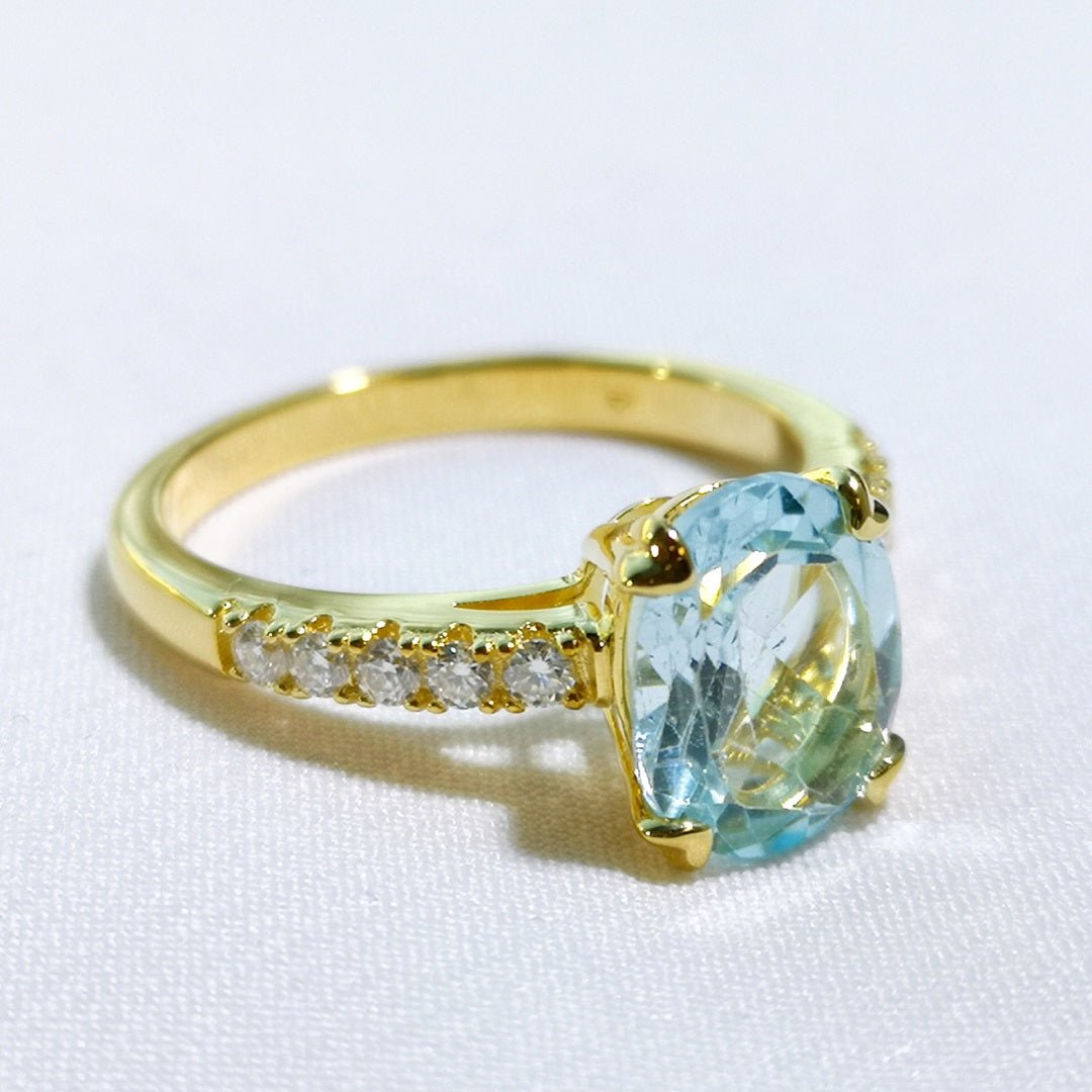 Topaz & Moissanite 14K Yellow Gold Vermeil - SOPHYGEMS