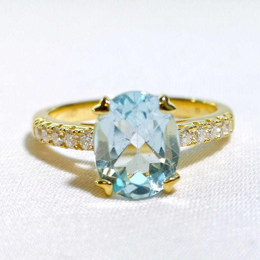 Topaz & Moissanite 14K Yellow Gold Vermeil - SOPHYGEMS