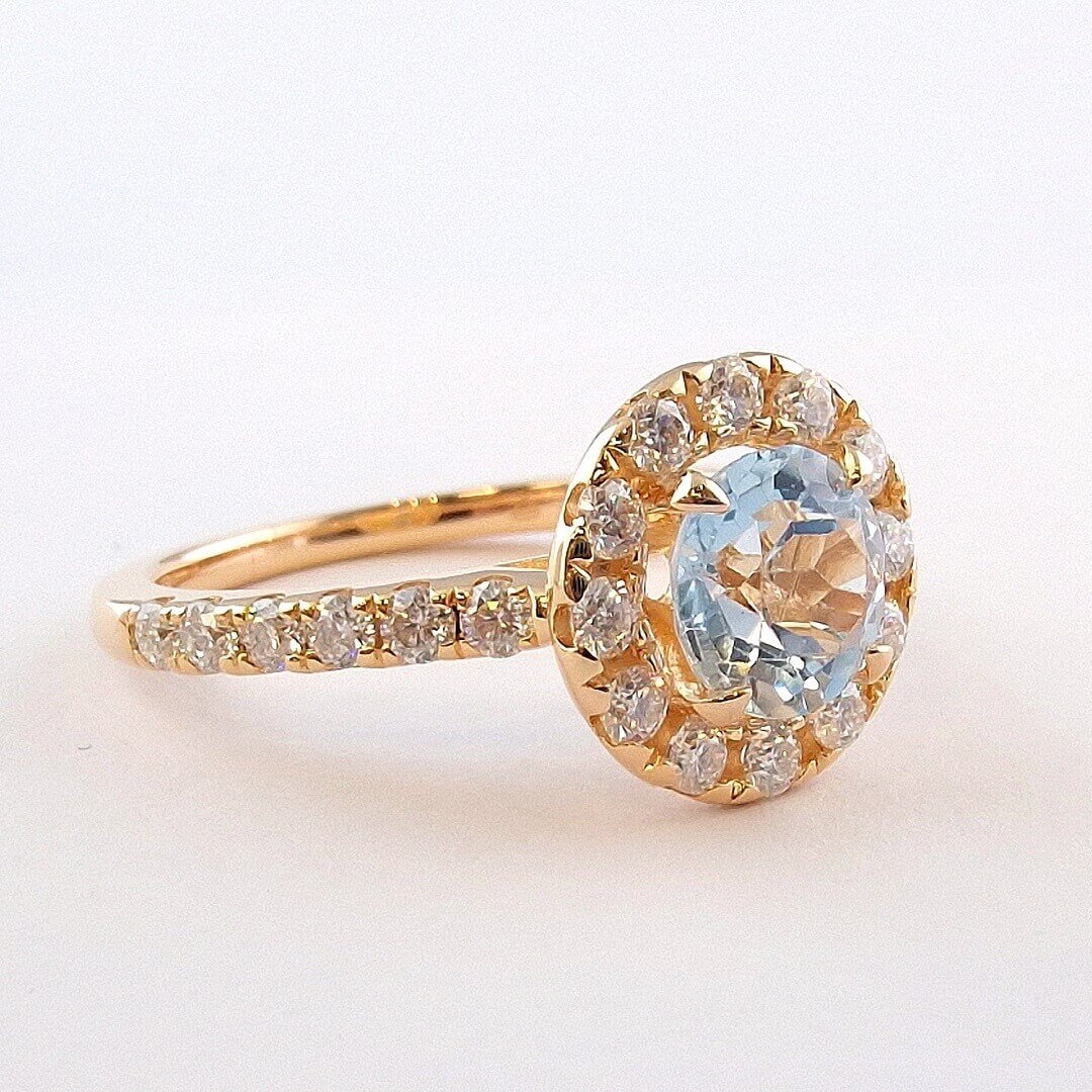 Topaz Moissanites 14K Gold Vermeil Ring - SOPHYGEMS