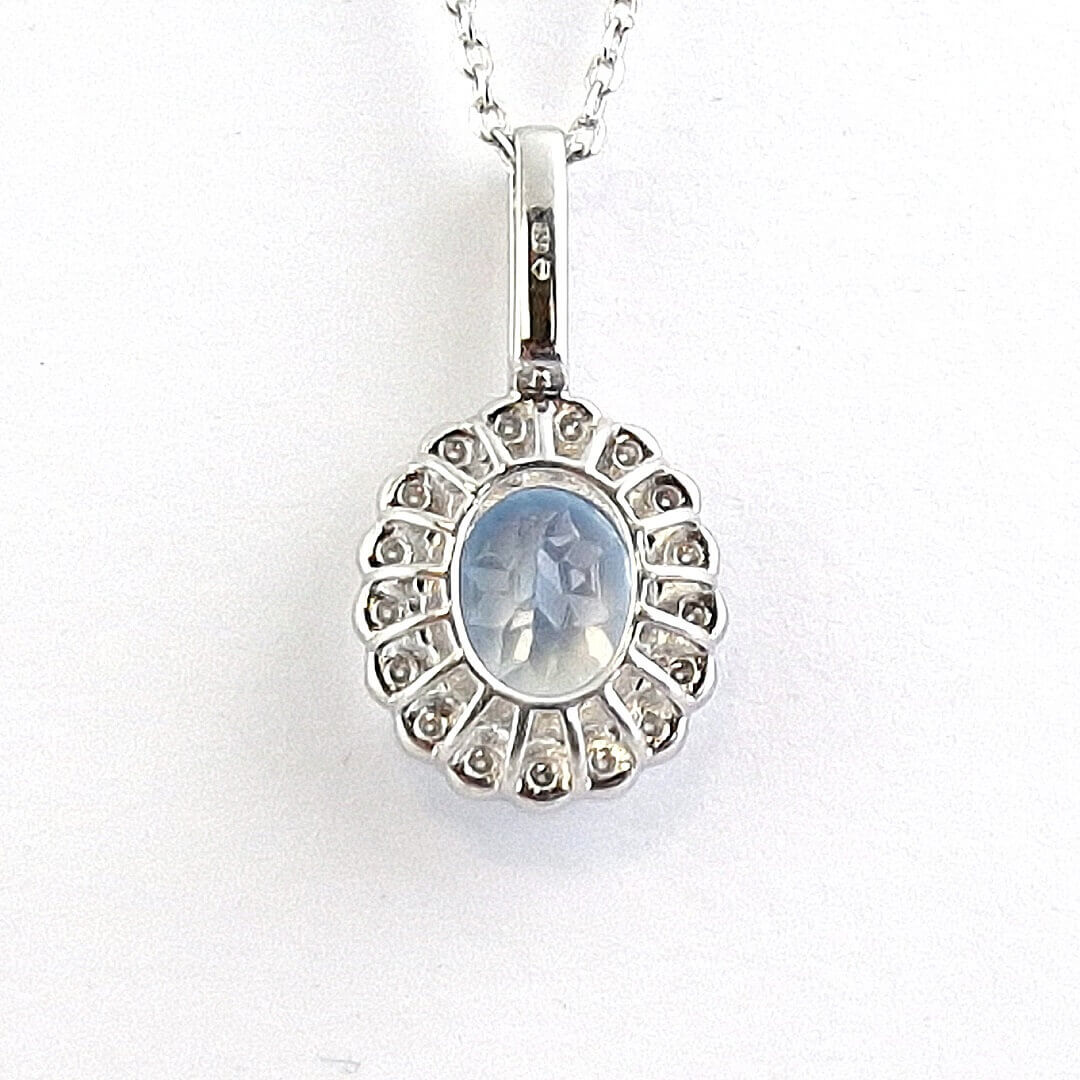 Topaz & Moissanites Sterling Silver Necklace - SOPHYGEMS